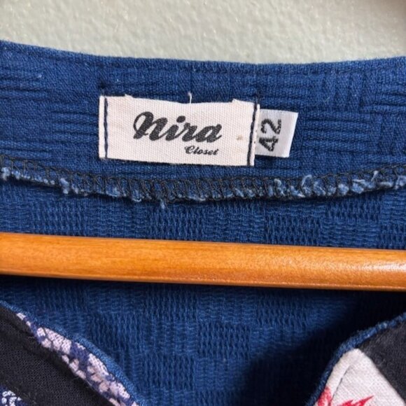 Mira Closet Womens Embroidered Lagenlook Tunic Top Artsy Size *L Cat Dog Flowers - Picture 4 of 9